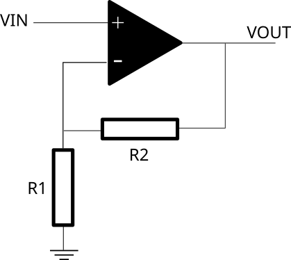 Non-Inverting Op-Amp Amplifier Circuit